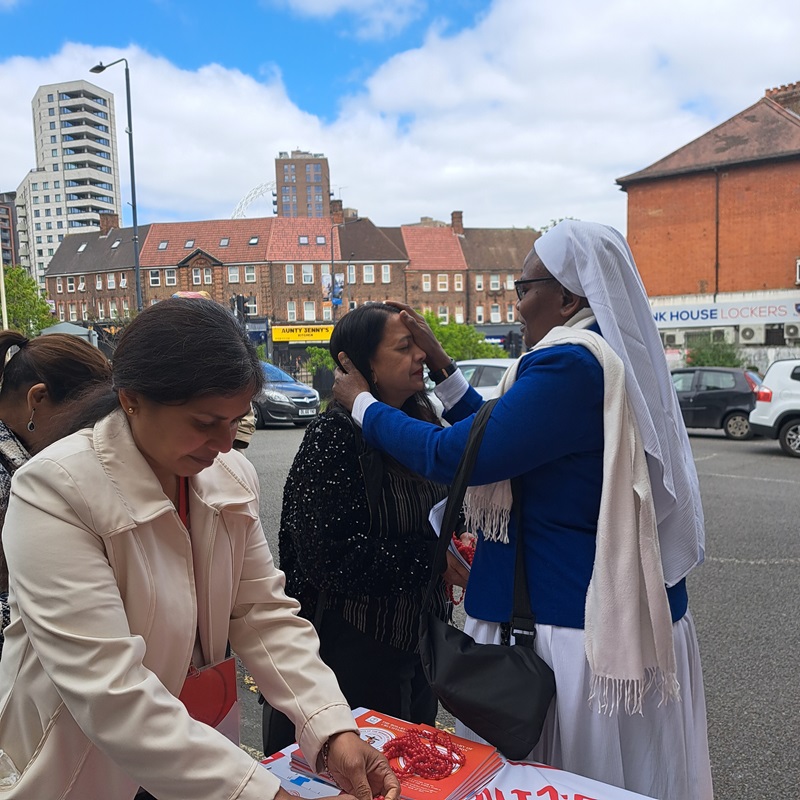 Rosary of Crucifixion outreach at St Joseph's Wembley UK